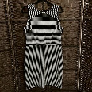 Banana Republic Navy striped sleeveless dress